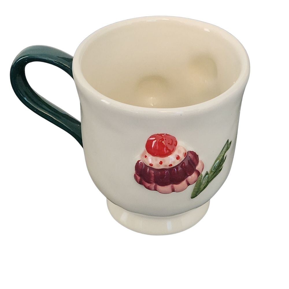 Anthropologie HoliFaye Holiday Mug with Green Handle New in Box